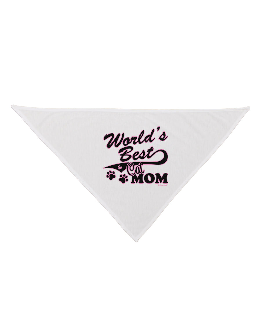 World's Best Cat Mom Dog Bandana 26 by TooLoud-Dog Bandana-TooLoud-White-One-Size-Fits-Most-Davson Sales