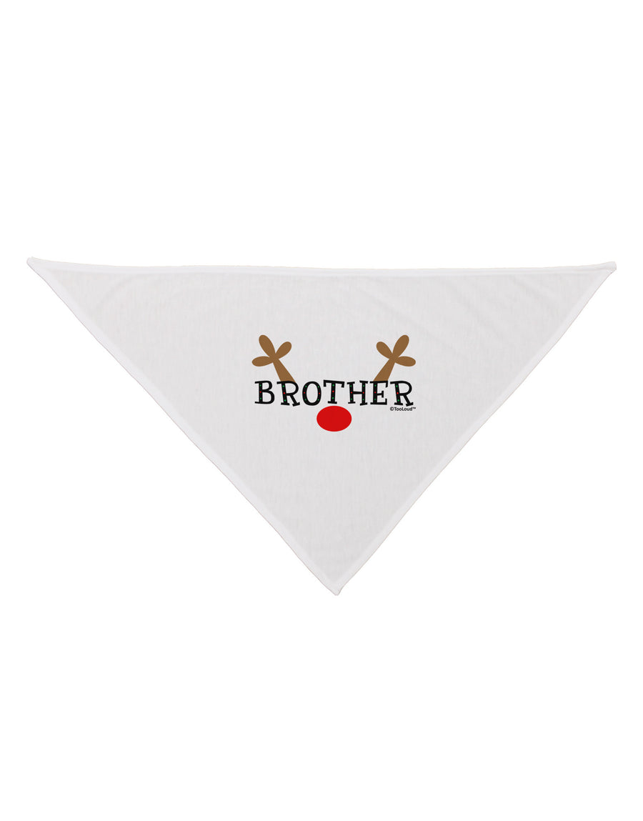Matching Family Christmas Design - Reindeer - Brother Dog Bandana 26 by TooLoud-Dog Bandana-TooLoud-White-One-Size-Fits-Most-Davson Sales