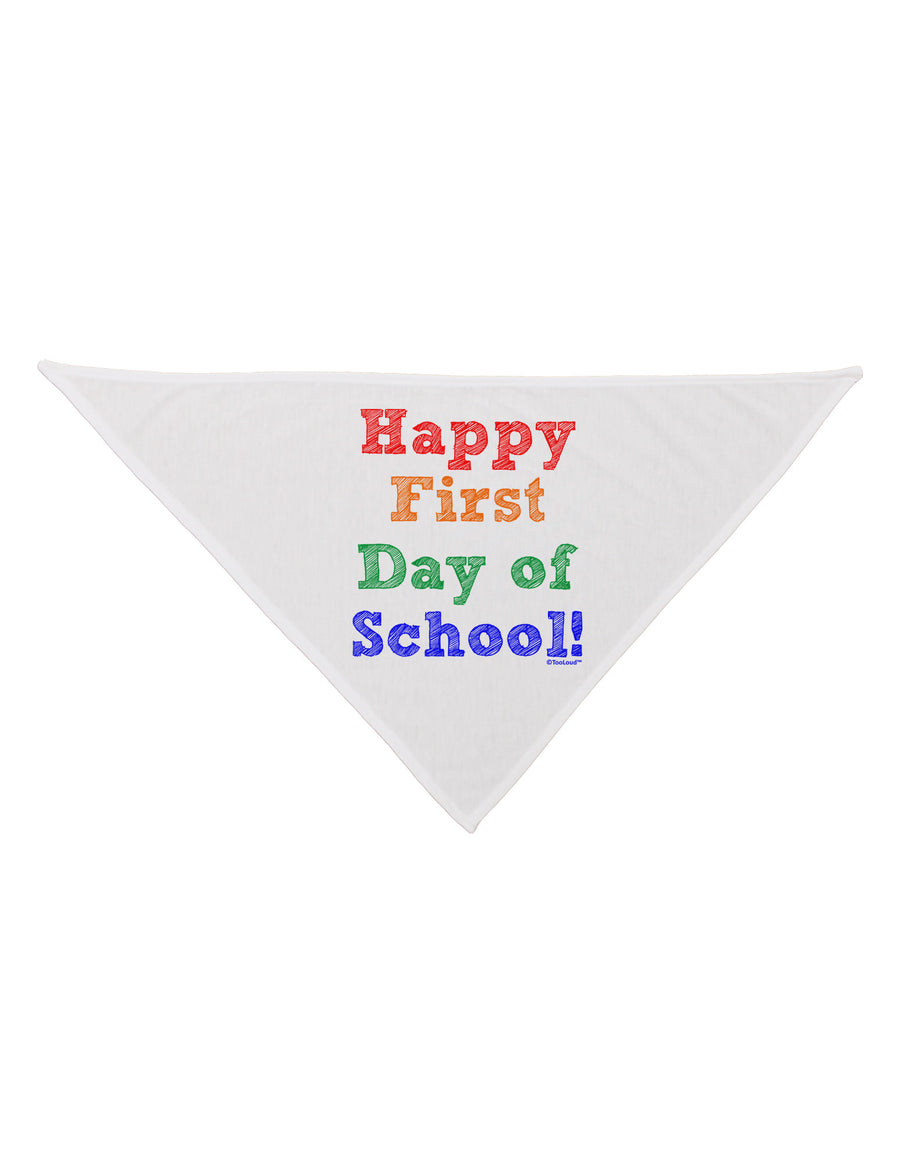 Happy First Day of School Dog Bandana 26-Dog Bandana-TooLoud-White-One-Size-Fits-Most-Davson Sales