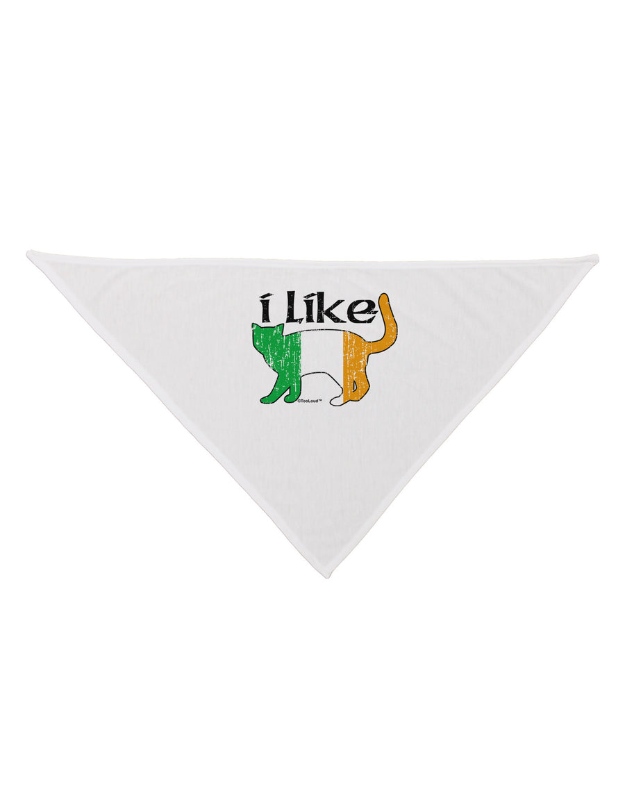 I Like Irish Cat Silhouette Dog Bandana 26 by TooLoud-Dog Bandana-TooLoud-White-One-Size-Fits-Most-Davson Sales