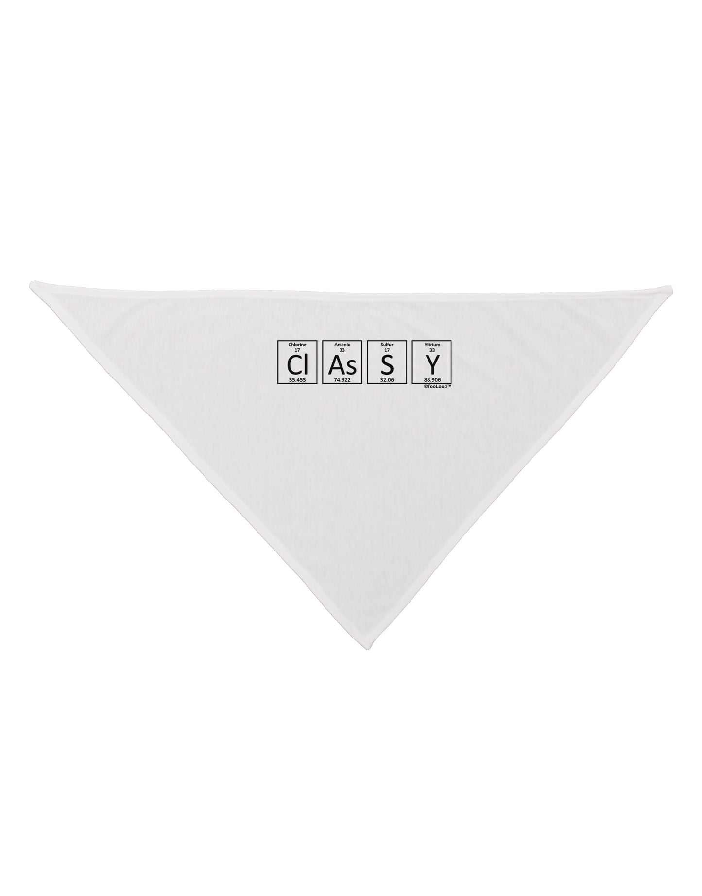 Classy - Periodic table of Elements Dog Bandana 26 by TooLoud-Dog Bandana-TooLoud-White-One-Size-Fits-Most-Davson Sales