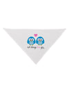 Owl Always Love You - Blue Owls Dog Bandana 26 by TooLoud-Dog Bandana-TooLoud-White-One-Size-Fits-Most-Davson Sales