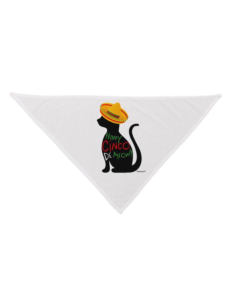 Happy Cinco de Meow - Cinco de Mayo Cat Dog Bandana 26 by TooLoud-Dog Bandana-TooLoud-White-One-Size-Fits-Most-Davson Sales