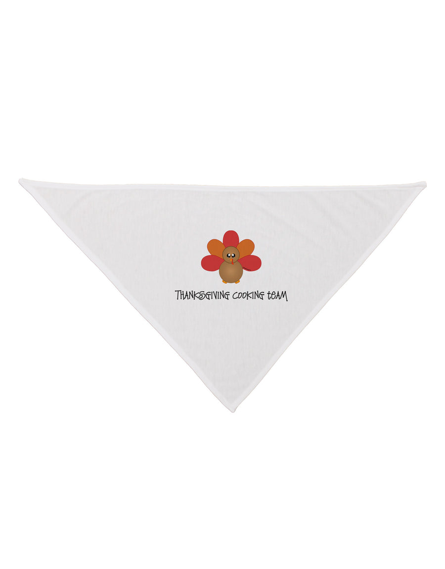 Thanksgiving Cooking Team - Turkey Dog Bandana 26 by TooLoud-Dog Bandana-TooLoud-White-One-Size-Fits-Most-Davson Sales