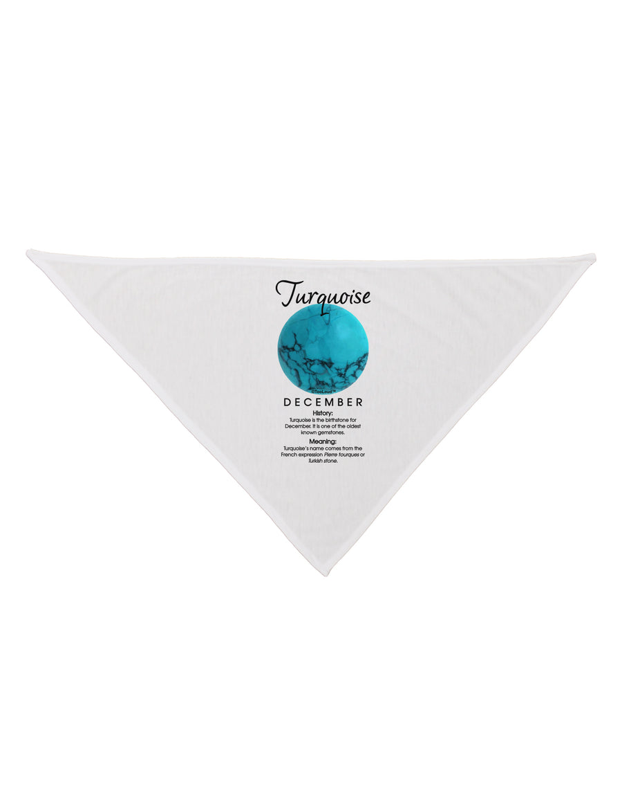 Birthstone Turquoise Dog Bandana 26 by TooLoud-Dog Bandana-TooLoud-White-One-Size-Fits-Most-Davson Sales