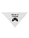 Gamer In Training BnW Dog Bandana 26-Dog Bandana-TooLoud-White-One-Size-Fits-Most-Davson Sales