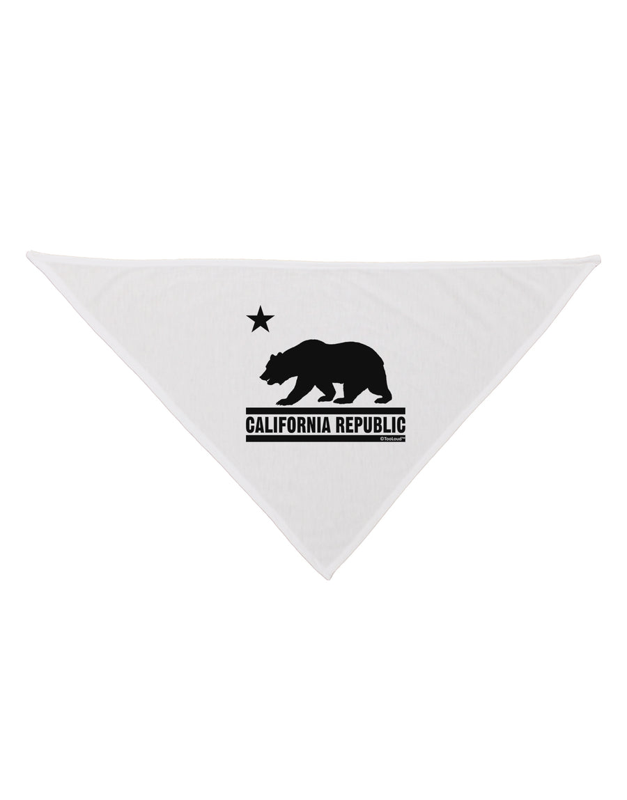 California Republic Design - Cali Bear Dog Bandana 26 by TooLoud-Dog Bandana-TooLoud-White-One-Size-Fits-Most-Davson Sales