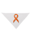 Leukemia Awareness Ribbon - Orange Dog Bandana 26-Dog Bandana-TooLoud-White-One-Size-Fits-Most-Davson Sales