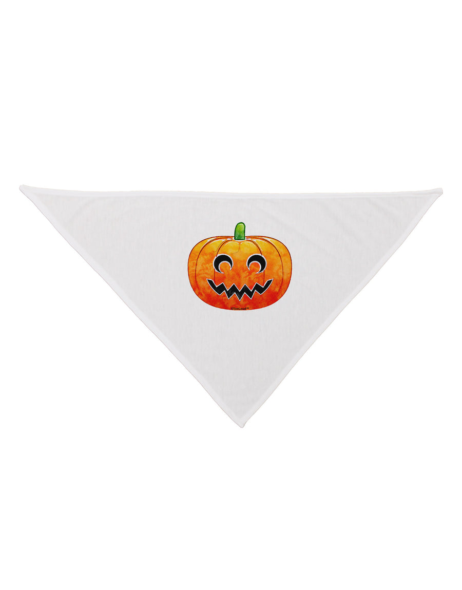 Jack-O-Lantern Watercolor Dog Bandana 26-Dog Bandana-TooLoud-White-One-Size-Fits-Most-Davson Sales