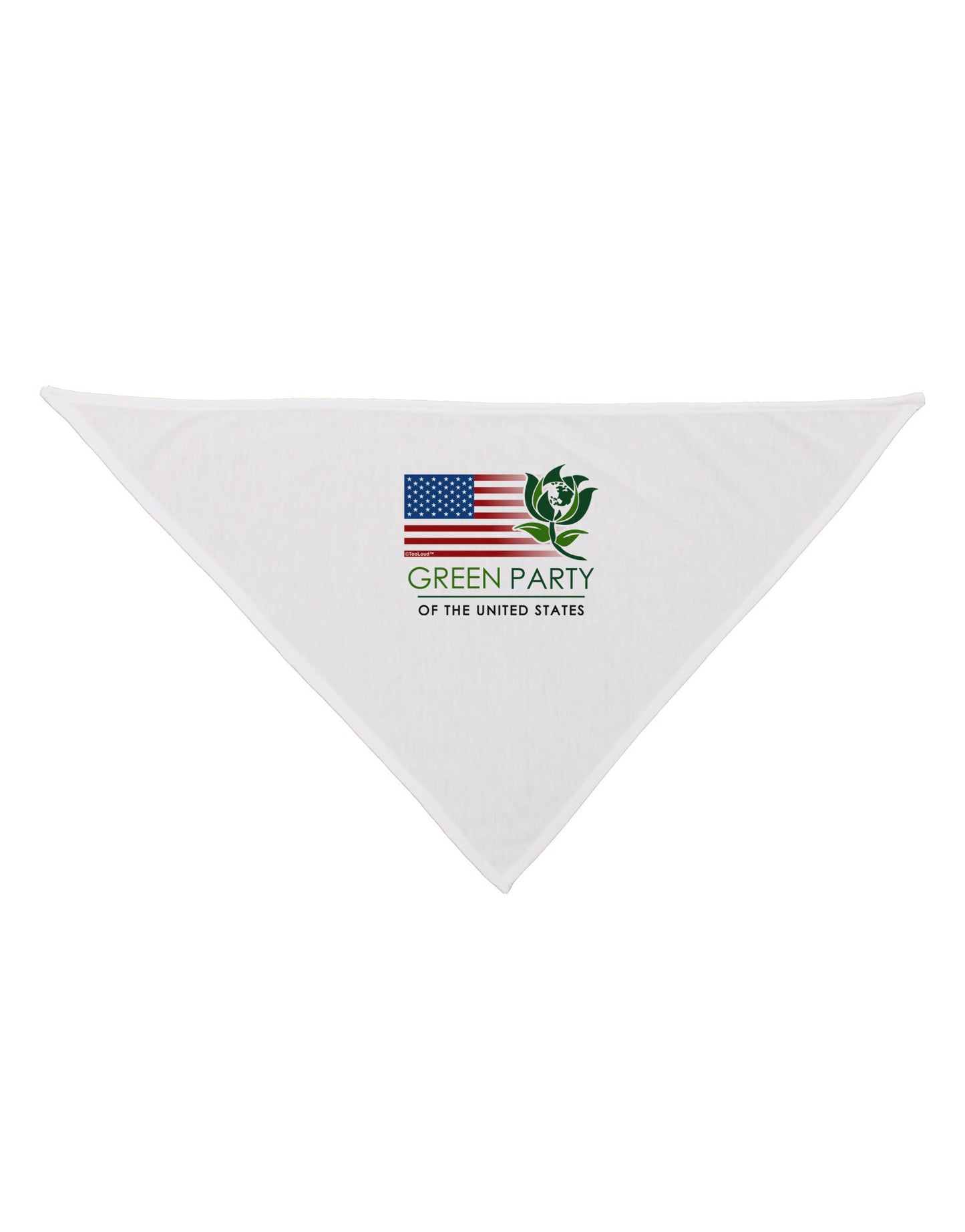 Green Party US Flag Dog Bandana 26-Dog Bandana-TooLoud-White-One-Size-Fits-Most-Davson Sales