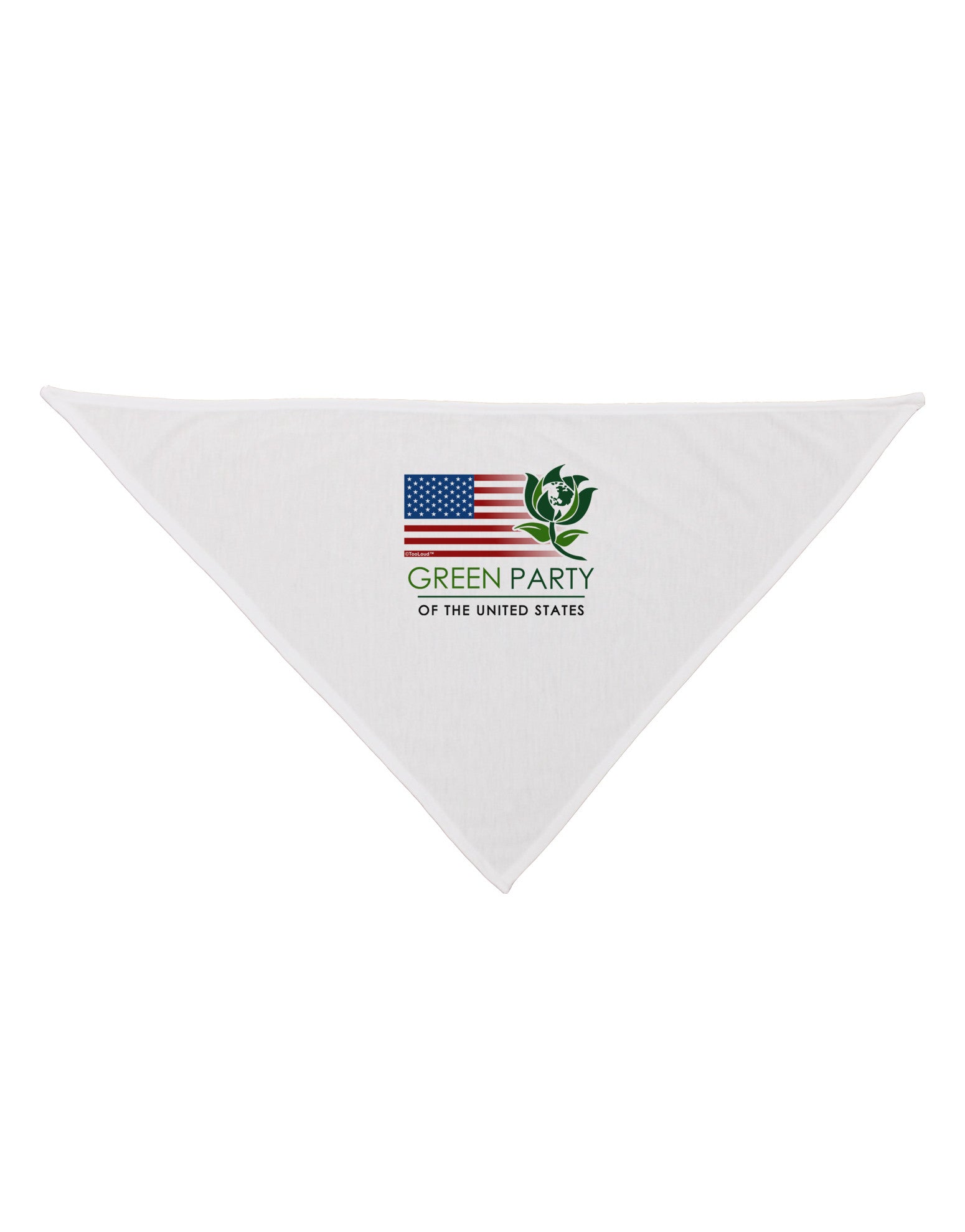 Green Party US Flag Dog Bandana 26-Dog Bandana-TooLoud-White-One-Size-Fits-Most-Davson Sales