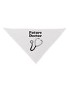 Future Doctor Distressed Dog Bandana 26-Dog Bandana-TooLoud-White-One-Size-Fits-Most-Davson Sales