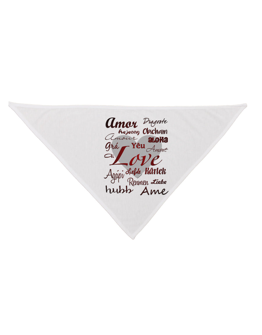 Love Languages Dog Bandana 26 by TooLoud-Dog Bandana-TooLoud-White-One-Size-Fits-Most-Davson Sales