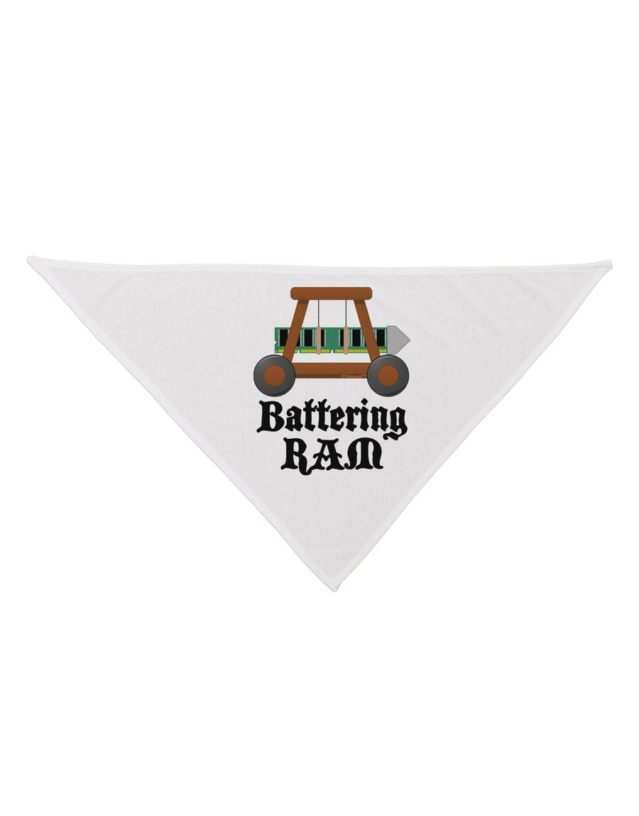 Battering RAM Text Dog Bandana 26-Dog Bandana-TooLoud-White-One-Size-Fits-Most-Davson Sales