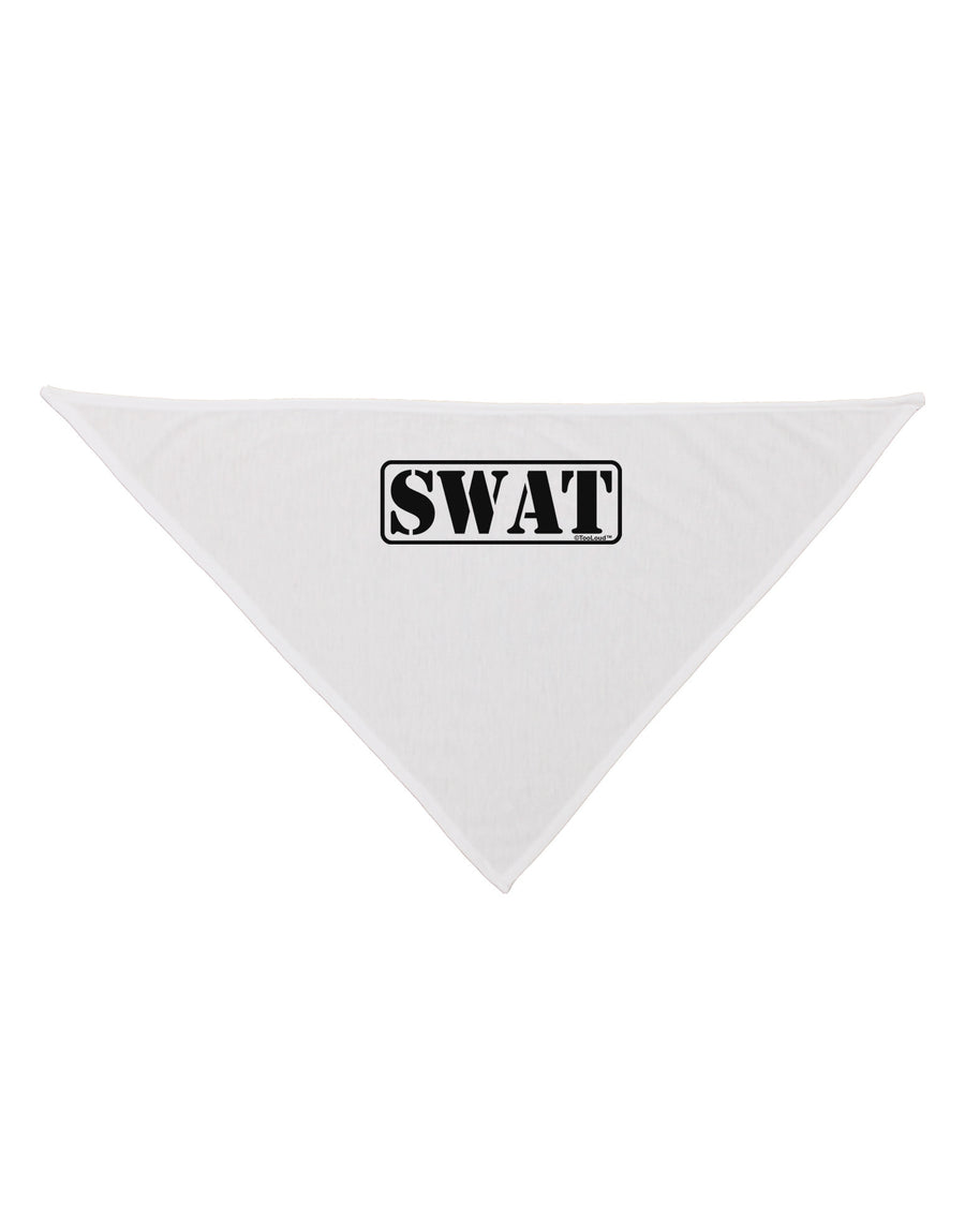 SWAT Team Logo - Text #2 Dog Bandana 26 by TooLoud-Dog Bandana-TooLoud-White-One-Size-Fits-Most-Davson Sales