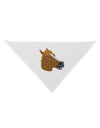 Silly Cartoon Horse Head Dog Bandana 26-Dog Bandana-TooLoud-White-One-Size-Fits-Most-Davson Sales