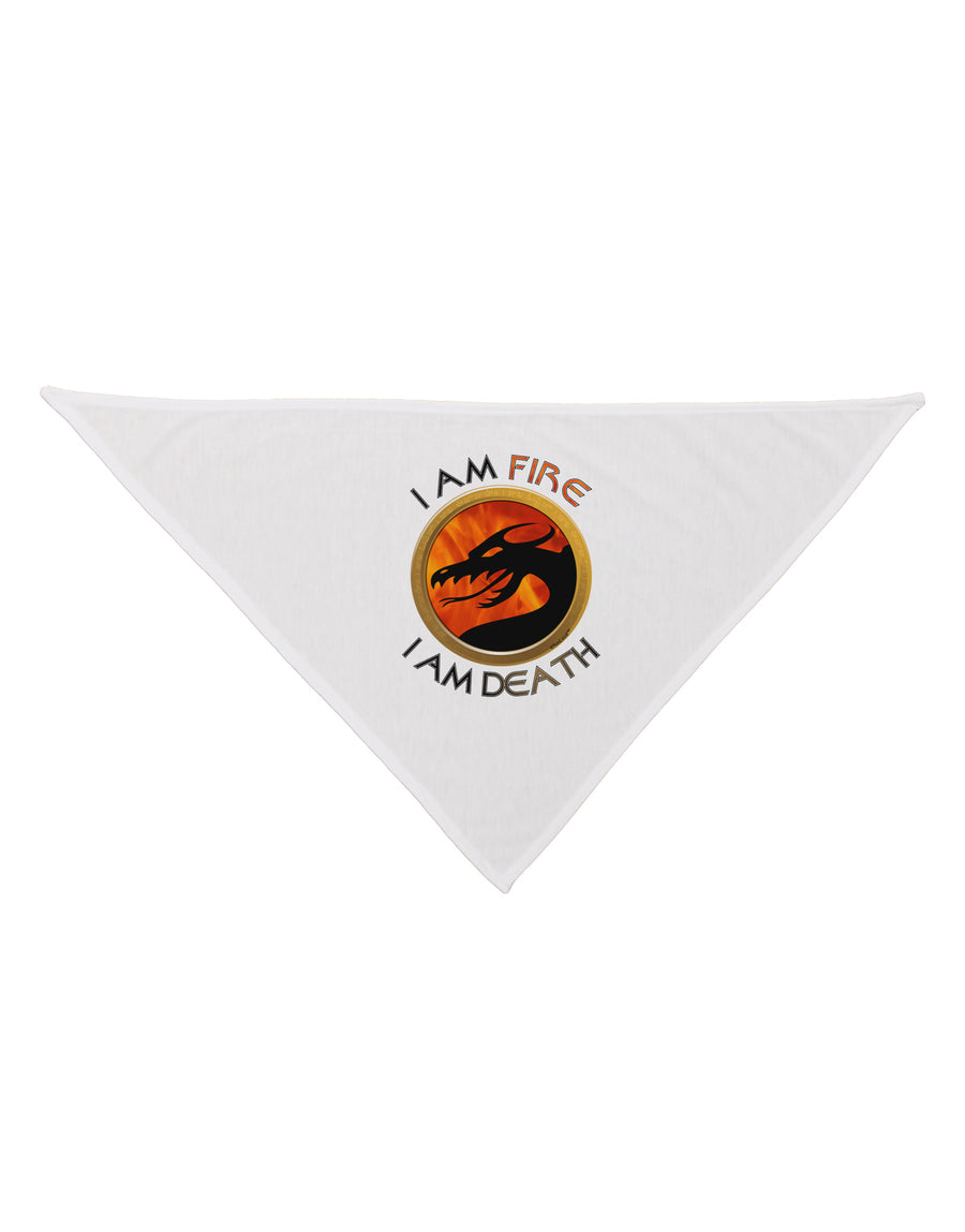 I Am Fire I Am Death Dog Bandana 26 by TooLoud-Dog Bandana-TooLoud-White-One-Size-Fits-Most-Davson Sales