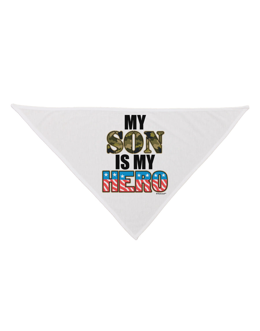 My Son is My Hero - Armed Forces Dog Bandana 26 by TooLoud-Dog Bandana-TooLoud-White-One-Size-Fits-Most-Davson Sales