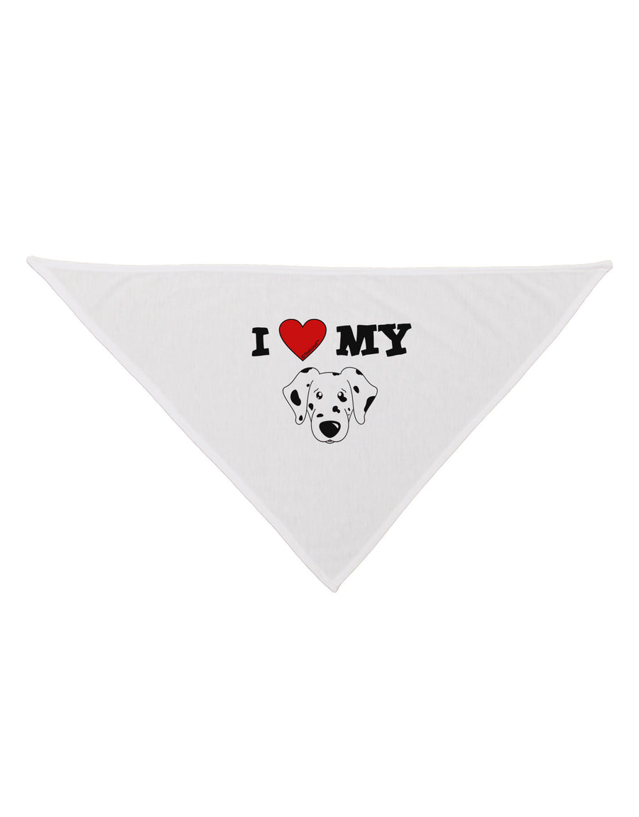 I Heart My - Cute Dalmatian Dog Dog Bandana 26 by TooLoud-Dog Bandana-TooLoud-White-One-Size-Fits-Most-Davson Sales