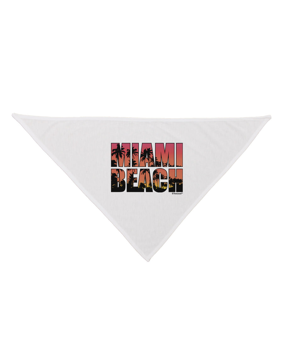 Miami Beach - Sunset Palm Trees Dog Bandana 26 by TooLoud-Dog Bandana-TooLoud-White-One-Size-Fits-Most-Davson Sales