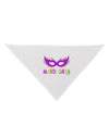 Mardi Gras - Purple Gold Green Mask Dog Bandana 26 by TooLoud-Dog Bandana-TooLoud-White-One-Size-Fits-Most-Davson Sales