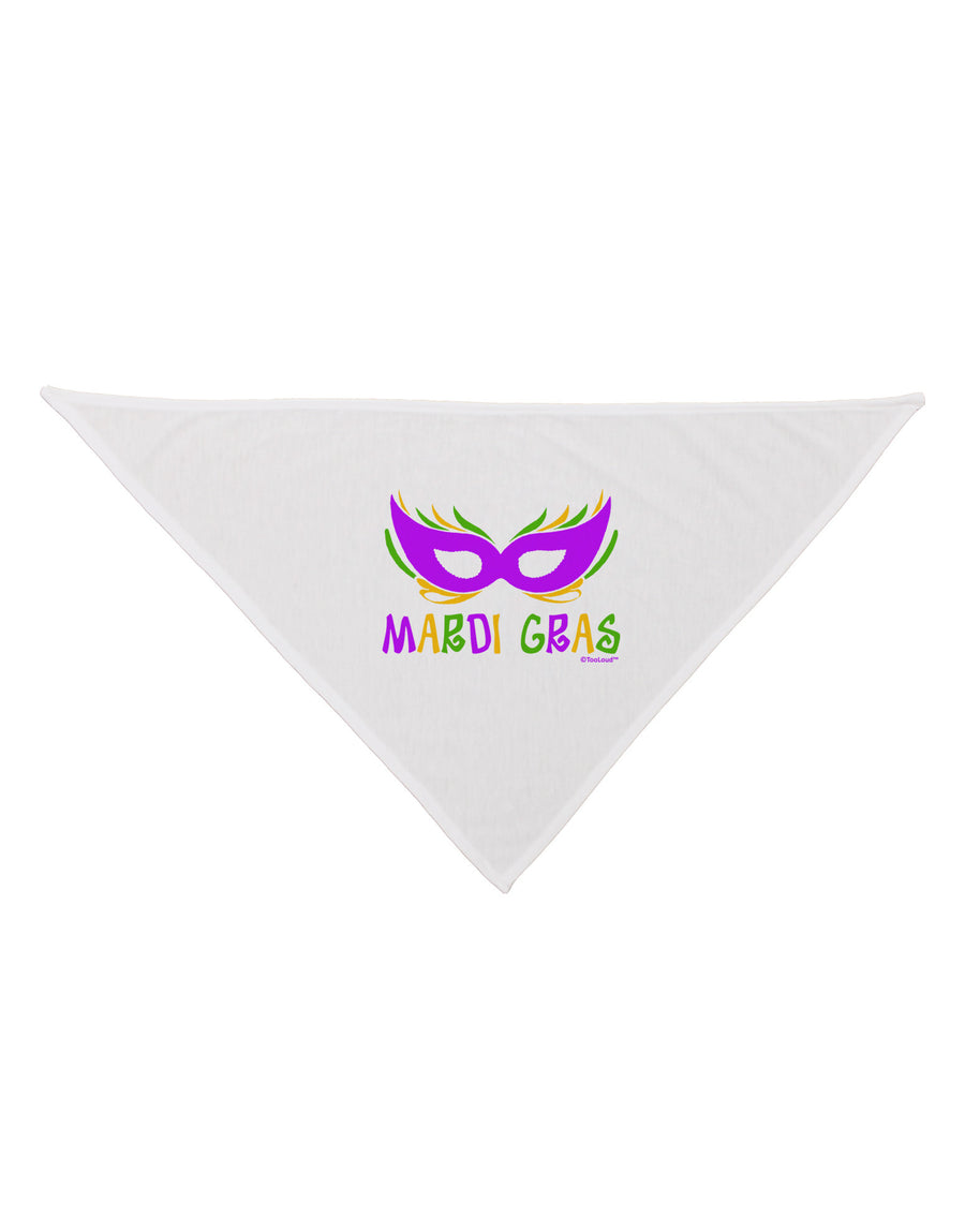 Mardi Gras - Purple Gold Green Mask Dog Bandana 26 by TooLoud-Dog Bandana-TooLoud-White-One-Size-Fits-Most-Davson Sales