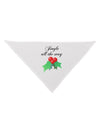 Jingle All the Way - holly Dog Bandana 26-Dog Bandana-TooLoud-White-One-Size-Fits-Most-Davson Sales