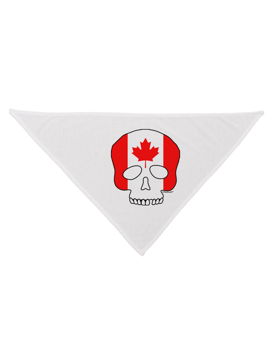 Skull Flag Canada Dog Bandana 26-Dog Bandana-TooLoud-White-One-Size-Fits-Most-Davson Sales