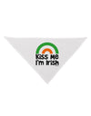 Irish Flag Rainbow - Kiss Me I'm Irish Dog Bandana 26 by TooLoud-Dog Bandana-TooLoud-White-One-Size-Fits-Most-Davson Sales