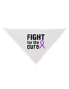 Fight for the Cure - Purple Ribbon Alzheimers Disease Dog Bandana 26-Dog Bandana-TooLoud-White-One-Size-Fits-Most-Davson Sales