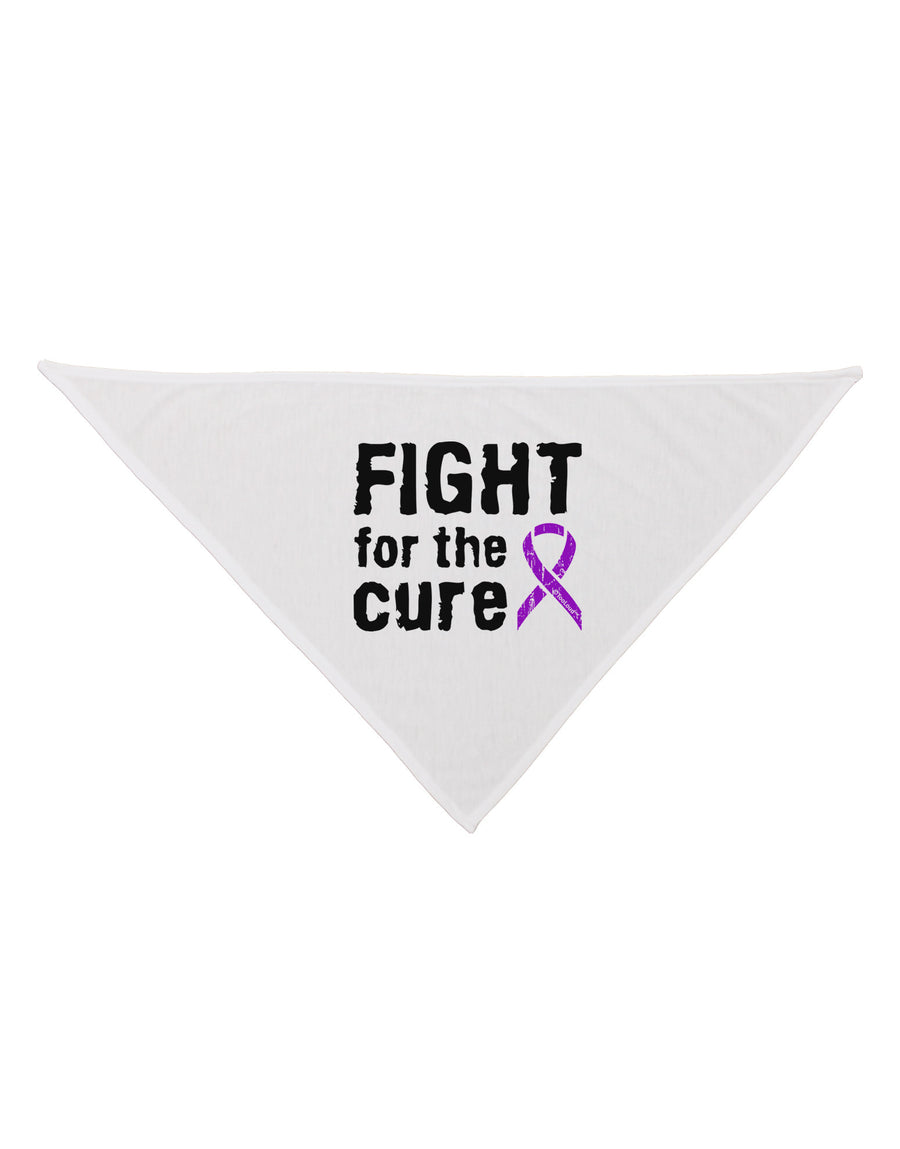 Fight for the Cure - Purple Ribbon Alzheimers Disease Dog Bandana 26-Dog Bandana-TooLoud-White-One-Size-Fits-Most-Davson Sales