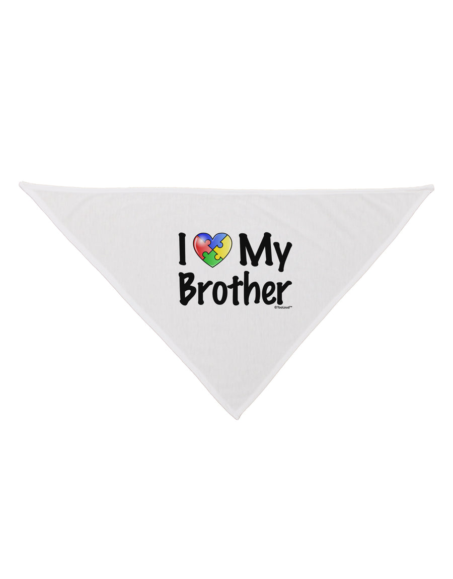 I Heart My Brother - Autism Awareness Dog Bandana 26 by TooLoud-Dog Bandana-TooLoud-White-One-Size-Fits-Most-Davson Sales