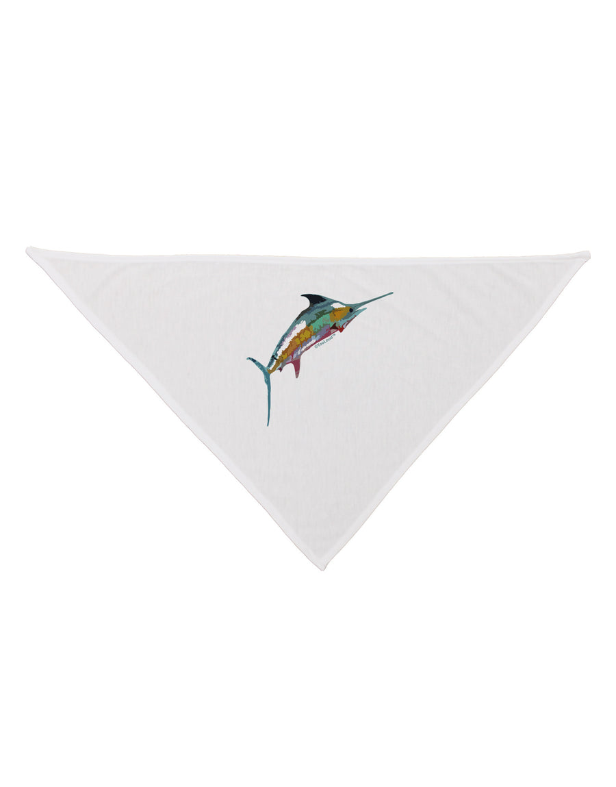 Colorful Vector Swordfish Dog Bandana 26-Dog Bandana-TooLoud-White-One-Size-Fits-Most-Davson Sales