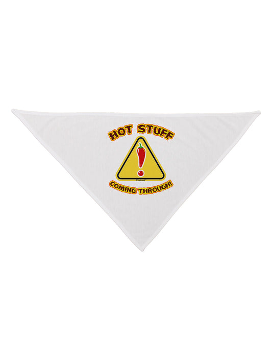 Hot Stuff Coming Through Dog Bandana 26-Dog Bandana-TooLoud-White-One-Size-Fits-Most-Davson Sales
