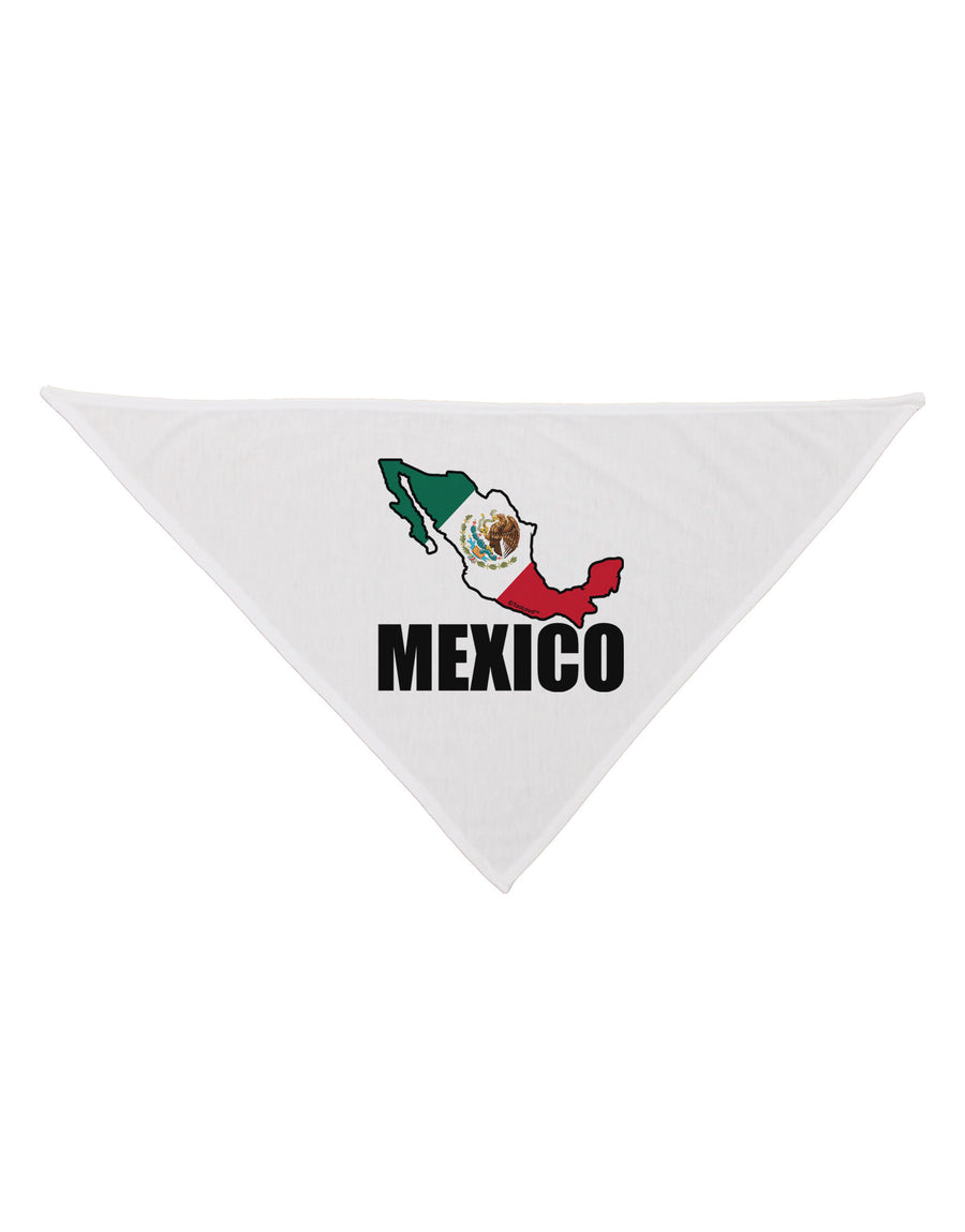 Mexico Outline - Mexican Flag - Mexico Text Dog Bandana 26 by TooLoud-Dog Bandana-TooLoud-White-One-Size-Fits-Most-Davson Sales