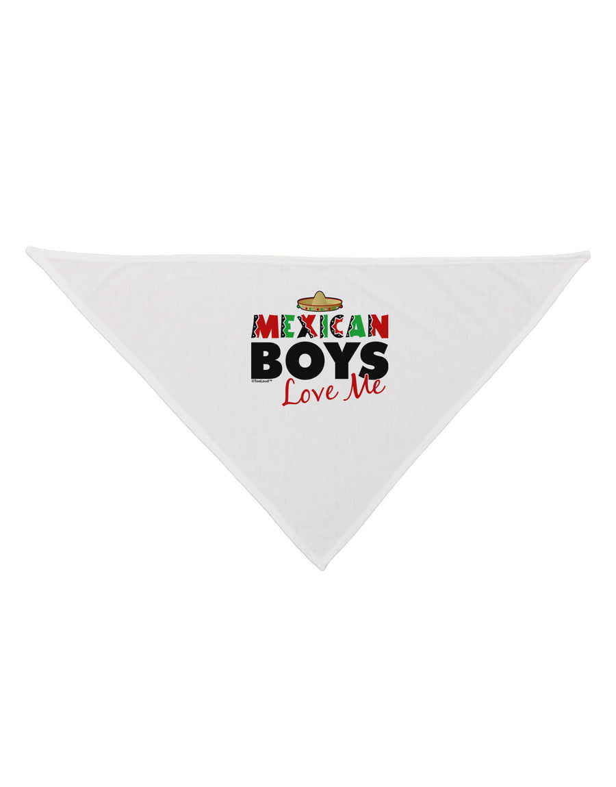 Mexican Boys Love Me Dog Bandana 26-Dog Bandana-TooLoud-White-One-Size-Fits-Most-Davson Sales