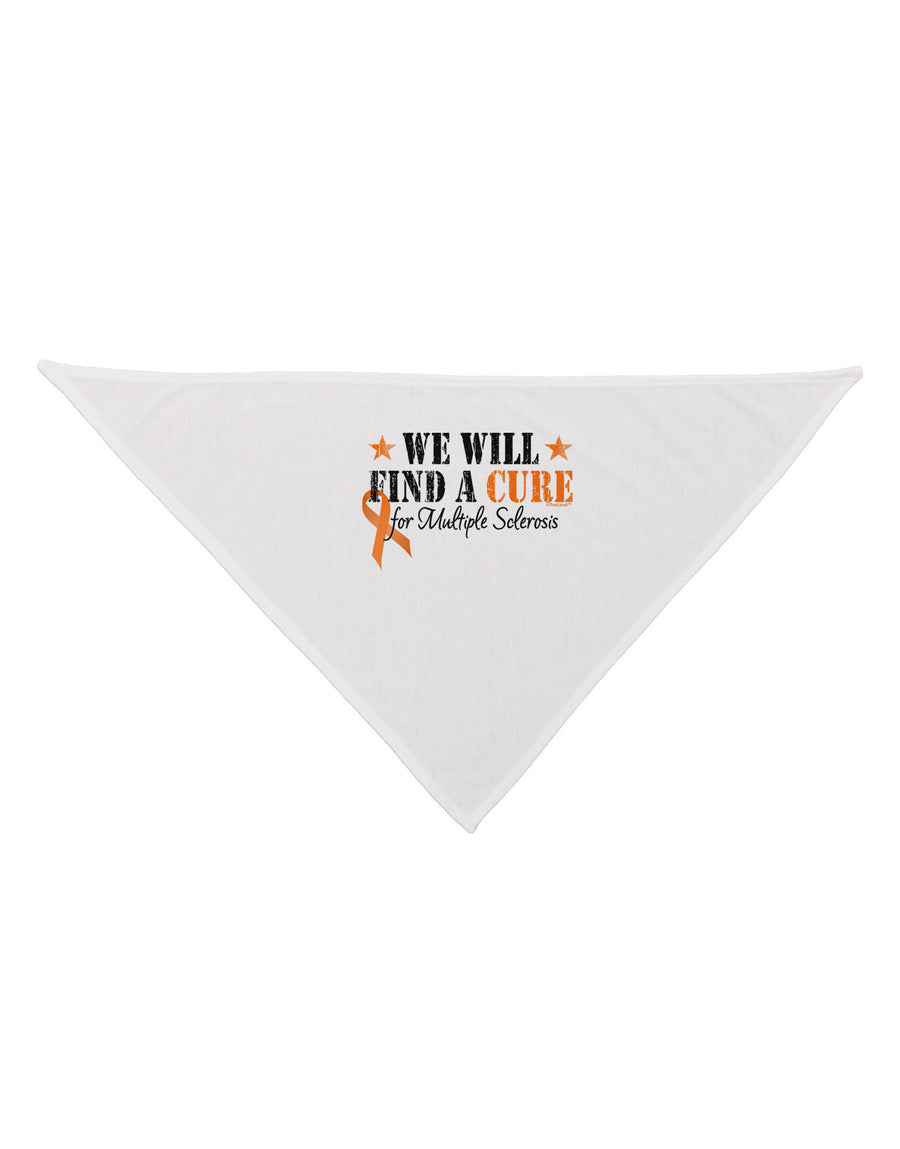 MS - We Will Find A Cure Dog Bandana 26-Dog Bandana-TooLoud-White-One-Size-Fits-Most-Davson Sales