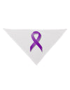 Crohn’s Disease Awareness Ribbon - Purple Dog Bandana 26-Dog Bandana-TooLoud-White-One-Size-Fits-Most-Davson Sales