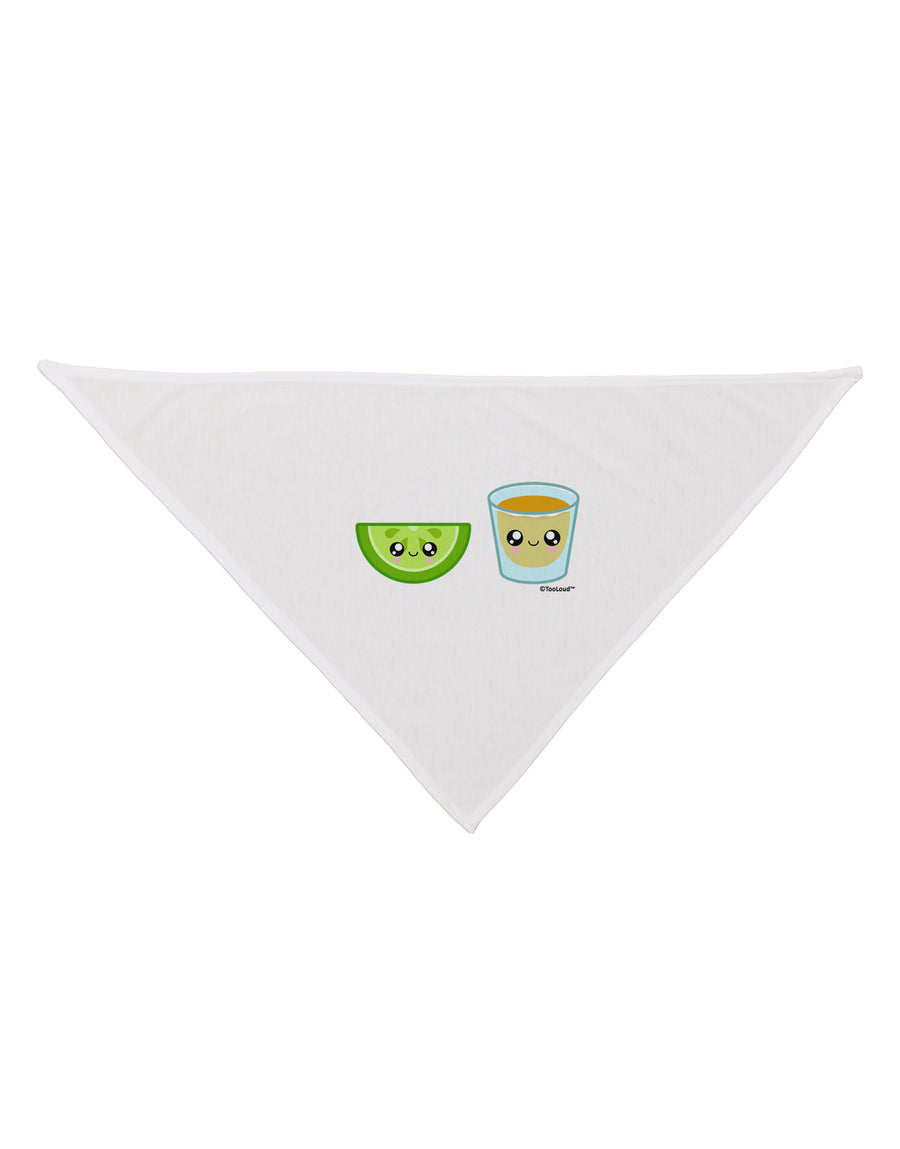 Cute Tequila Shot and Lime Wedge Dog Bandana 26 by TooLoud-Dog Bandana-TooLoud-White-One-Size-Fits-Most-Davson Sales