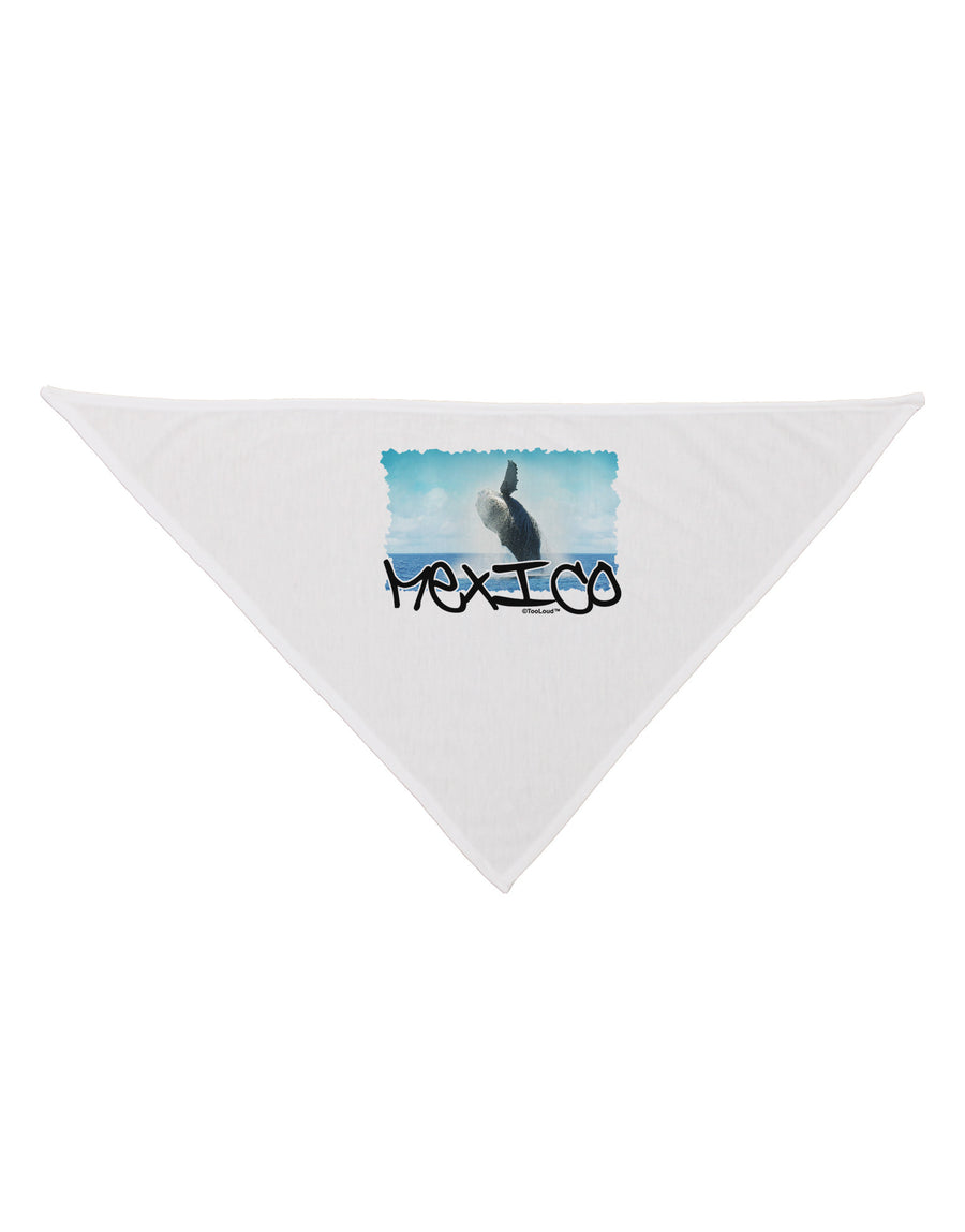 Mexico - Whale Watching Cut-out Dog Bandana 26"-Dog Bandana-TooLoud-White-One-Size-Fits-Most-Davson Sales