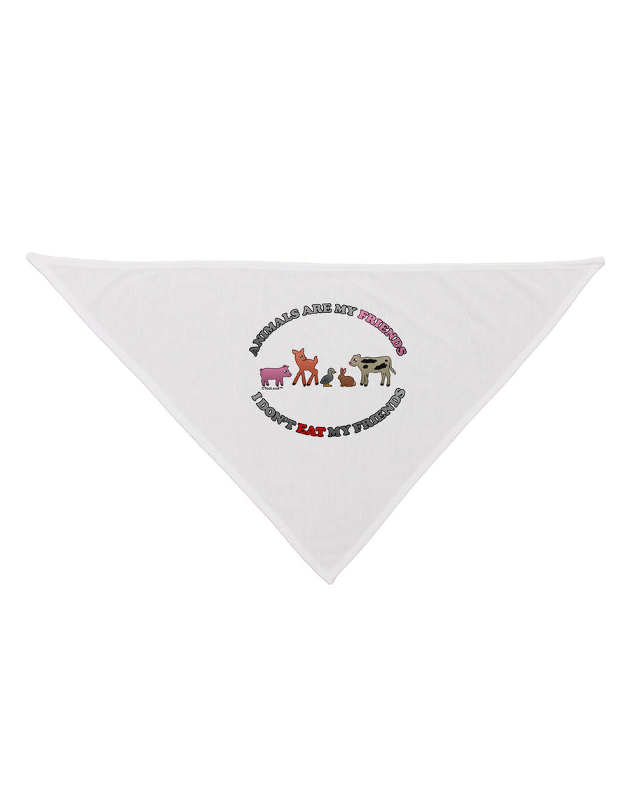 I Don't Eat My Friends Dog Bandana 26-Dog Bandana-TooLoud-White-One-Size-Fits-Most-Davson Sales