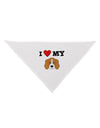 I Heart My - Cute Beagle Dog Dog Bandana 26 by TooLoud-Dog Bandana-TooLoud-White-One-Size-Fits-Most-Davson Sales