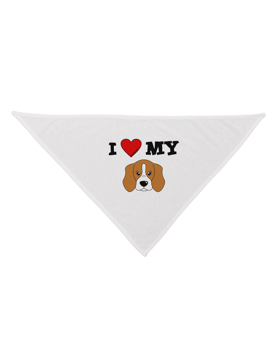 I Heart My - Cute Beagle Dog Dog Bandana 26 by TooLoud-Dog Bandana-TooLoud-White-One-Size-Fits-Most-Davson Sales