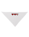 Couples Pixel Heart Life Bar - Left Dog Bandana 26 by TooLoud-Dog Bandana-TooLoud-White-One-Size-Fits-Most-Davson Sales