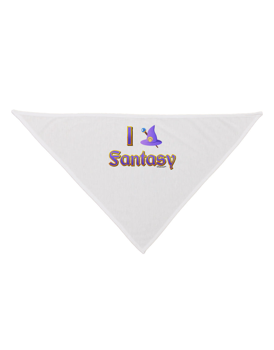 I Love Fantasy Dog Bandana 26-Dog Bandana-TooLoud-White-One-Size-Fits-Most-Davson Sales