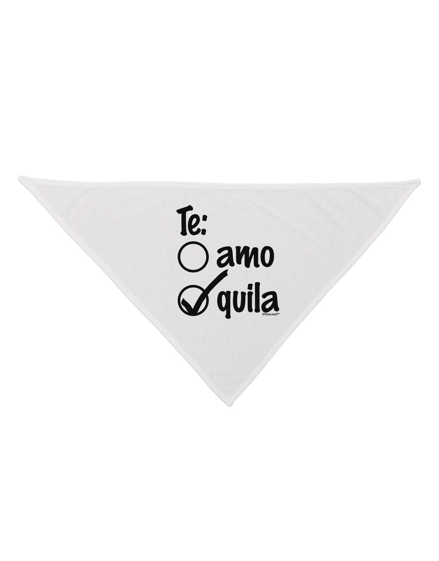 Tequila Checkmark Design Dog Bandana 26 by TooLoud-Dog Bandana-TooLoud-White-One-Size-Fits-Most-Davson Sales