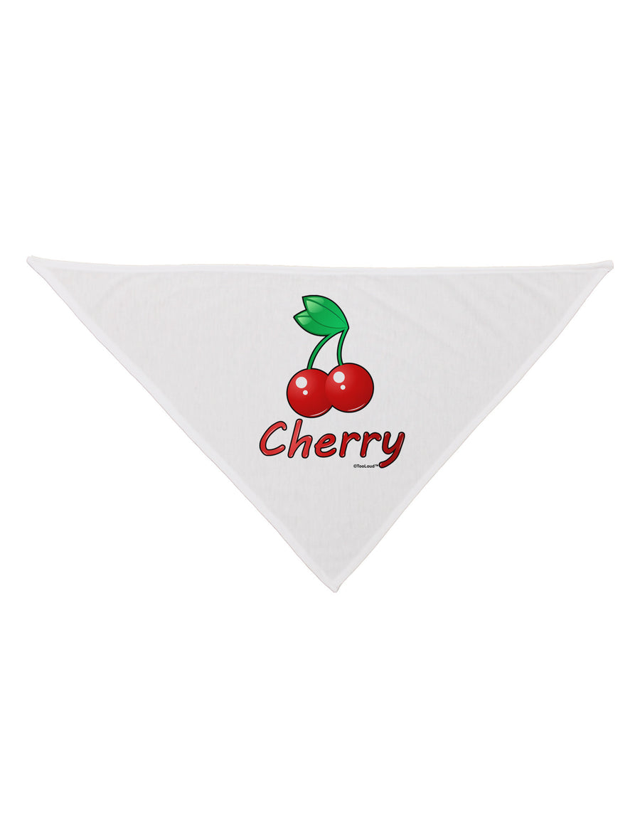 Cherry Text Dog Bandana 26-Dog Bandana-TooLoud-White-One-Size-Fits-Most-Davson Sales