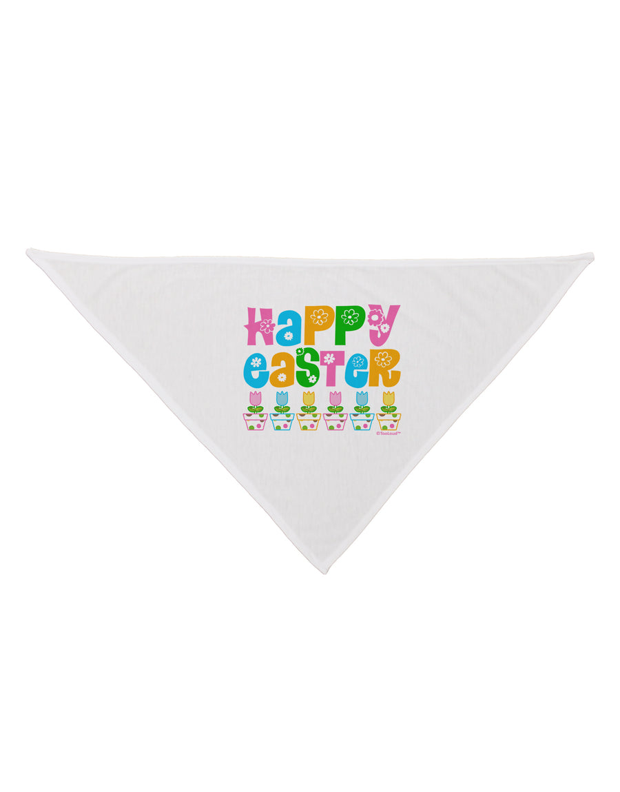 Happy Easter - Tulips Dog Bandana 26 by TooLoud-Dog Bandana-TooLoud-White-One-Size-Fits-Most-Davson Sales