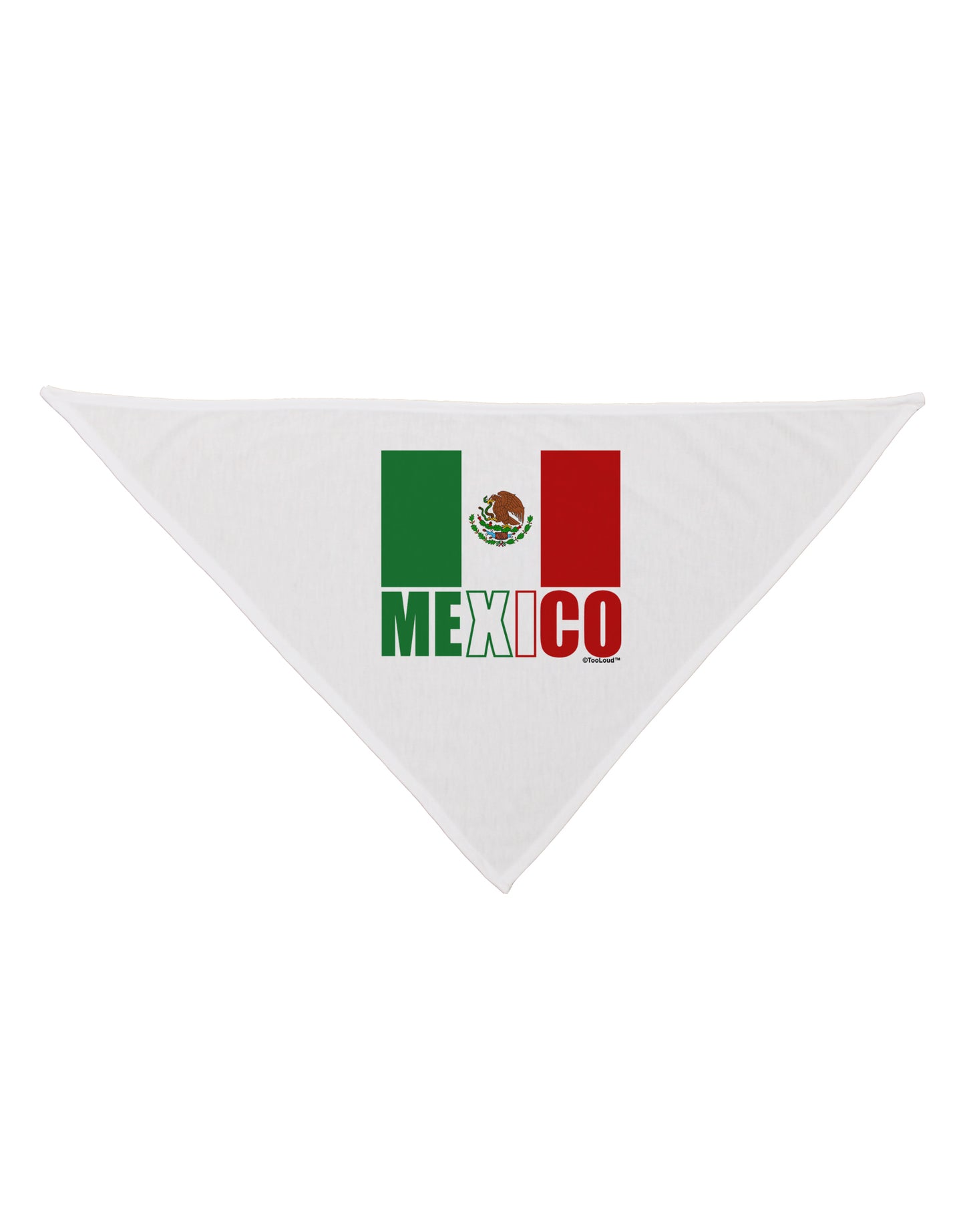Mexican Flag - Mexico Text Dog Bandana 26 by TooLoud-Dog Bandana-TooLoud-White-One-Size-Fits-Most-Davson Sales