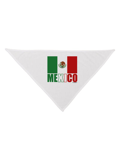 Mexican Flag - Mexico Text Dog Bandana 26 by TooLoud-Dog Bandana-TooLoud-White-One-Size-Fits-Most-Davson Sales